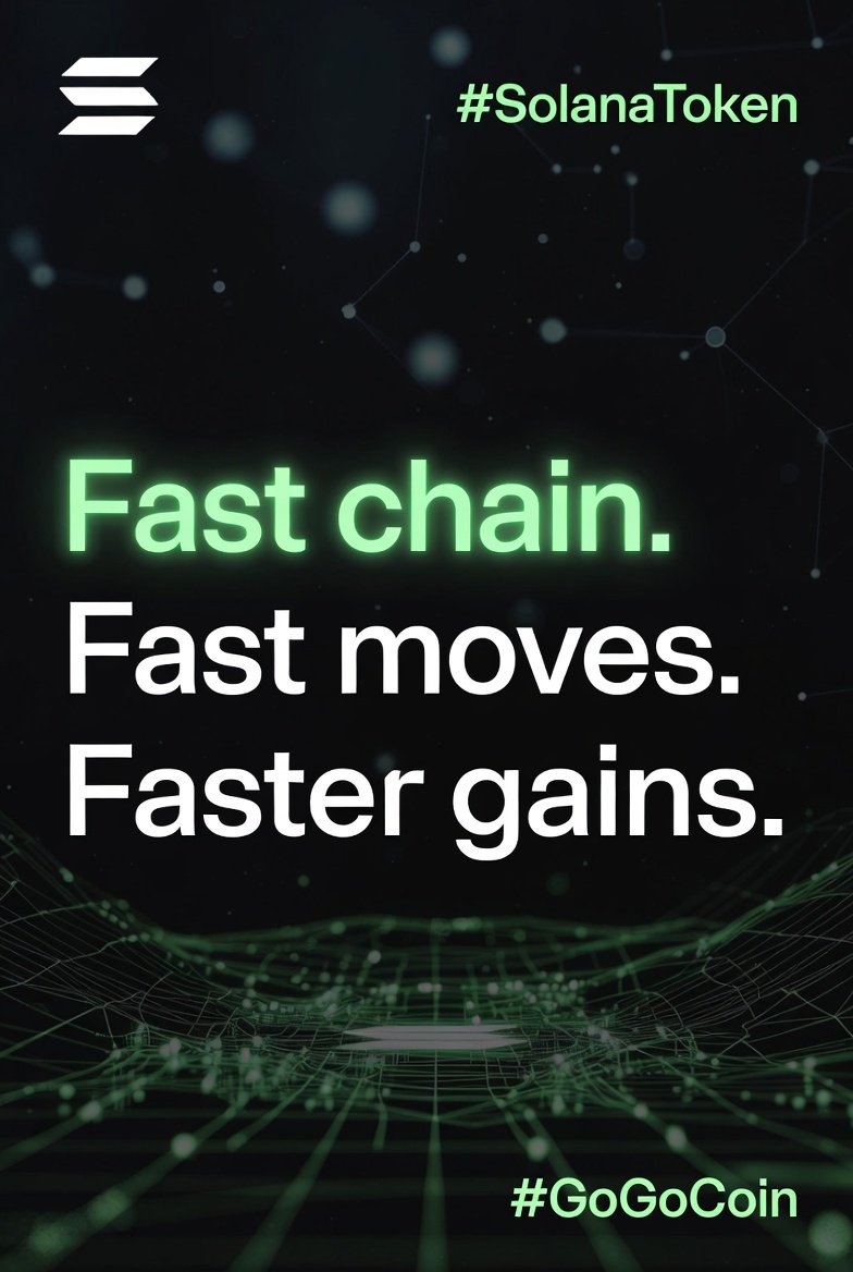 GoGoCoin178648's tweet photo. Fast chain.
Fast moves.

Faster gains.
Built on Solana speed ⚡

Powered by pure GO energy.
While others are still loading…
GOGO already moving.

Position early. Move smart. Stay ready.

#SolanaToken #GoGoCoin #GOGO #CryptoHype #Altcoins #MemeCoin #NextWave 🚀 https://t.co/GrR4XjSgje
