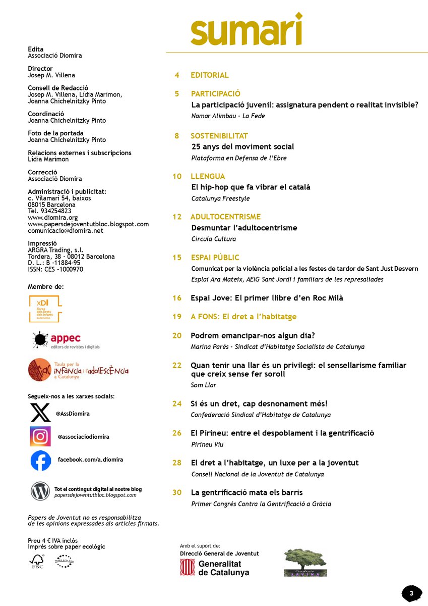 Ja teniu disponible al nostre web el número de desembre del PAPERS DE JOVENTUT 💫

👉papersdejoventutbloc.blogspot.com