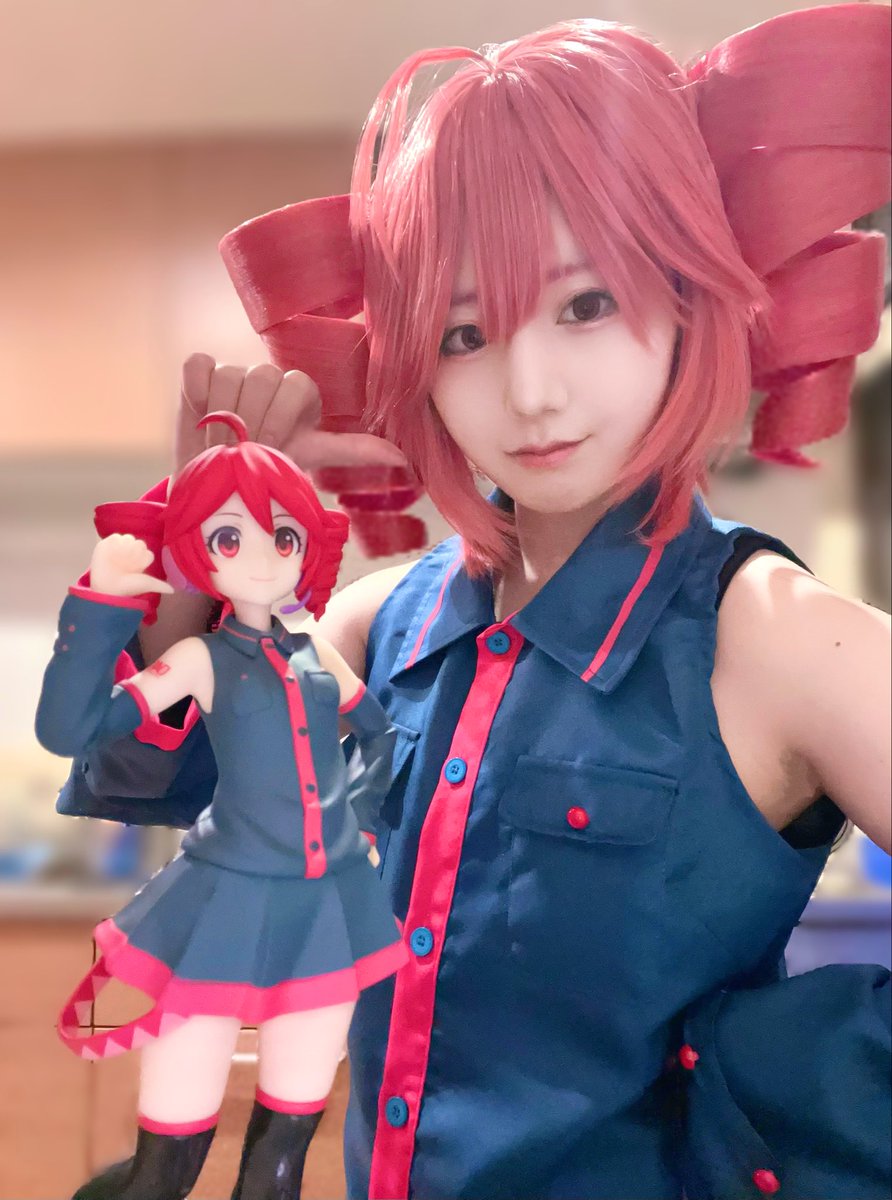 きゃあああ！テトさんフィギュアと並んで撮りたい夢が叶って嬉しい❤️❤️
 #重音テト