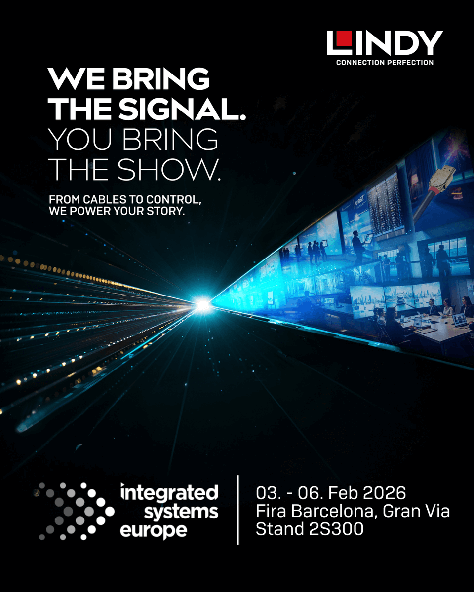 ISE 2026でLINDYを体験！

実践的・インタラクティブ・未来対応の
AV &amp; ITエコシステムをブースで体感。
デジタルサイネージ、ProAV、会議空間、
LINDY Academy、POGAゲーミングゾーンまで。

📍 Booth 2S300
🎟 無料チケットはこちら👇
 register.visitcloud.com/survey/0hztq4l…
#ISE #ISE2026 #LINDY