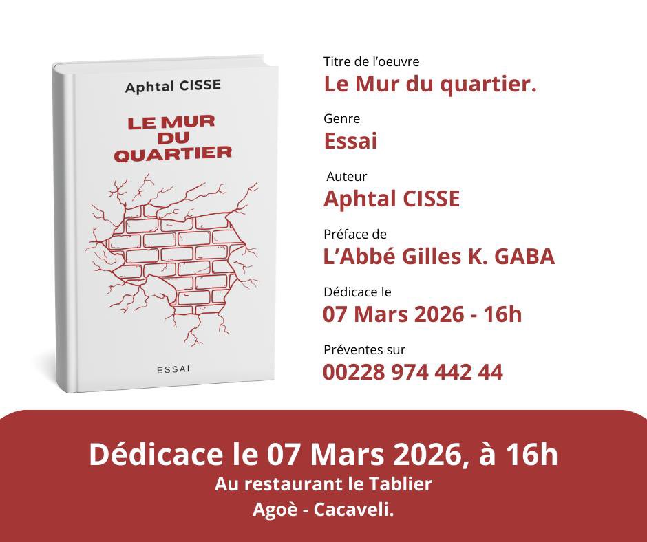 La préface de est signée par l’Abbé Gilles K. GABA, que j’ai eu le privilège de découvrir… sur #TikTok. 

Au fil des échanges sous mes vidéos, ses analyses, son regard et ses interpellations ont nourri ma réflexion, au point de devenir une évidence pour accompagner cet essai.