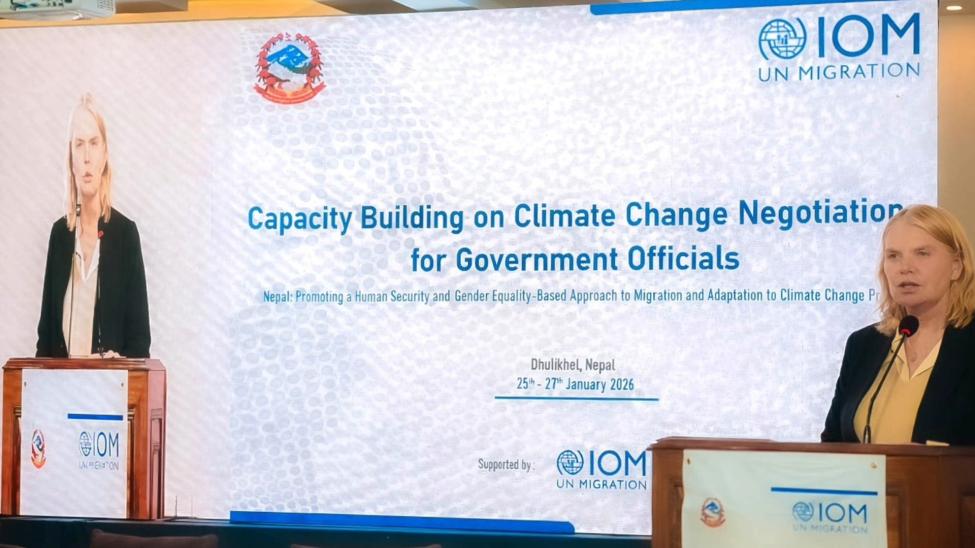 IOMAsiaPacific's tweet image. A stronger national voice matters in global climate negotiations.​

@IOMnepal and the Ministry of Forest &amp;amp; Environment to support the Government of Nepal in strengthening strategic engagement in international climate negotiations under the #UNFCCC.​

👉bit.ly/3NVieEu
