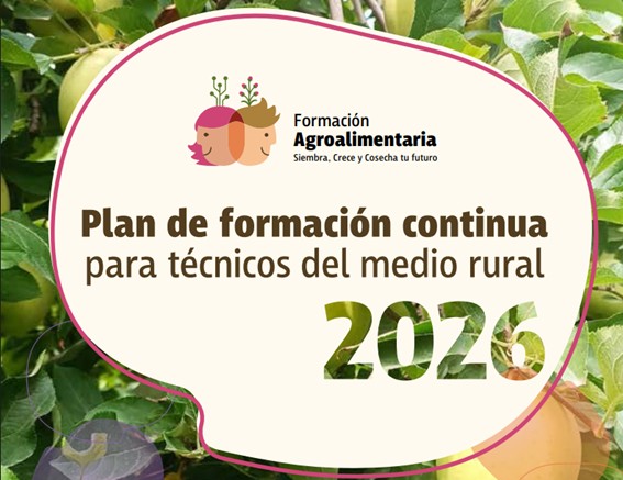 📬  El <a href="/gobmapa/">Ministerio de Agricultura, Pesca y Alimentación</a> ha publicado el Plan de Formación Continua 2026 para el personal técnico del medio rural, con el objetivo fundamental de impulsar la formación agroalimentaria como una herramienta clave en el desarrollo rural.
📲  Más información: acortar.link/8Xx4Tb