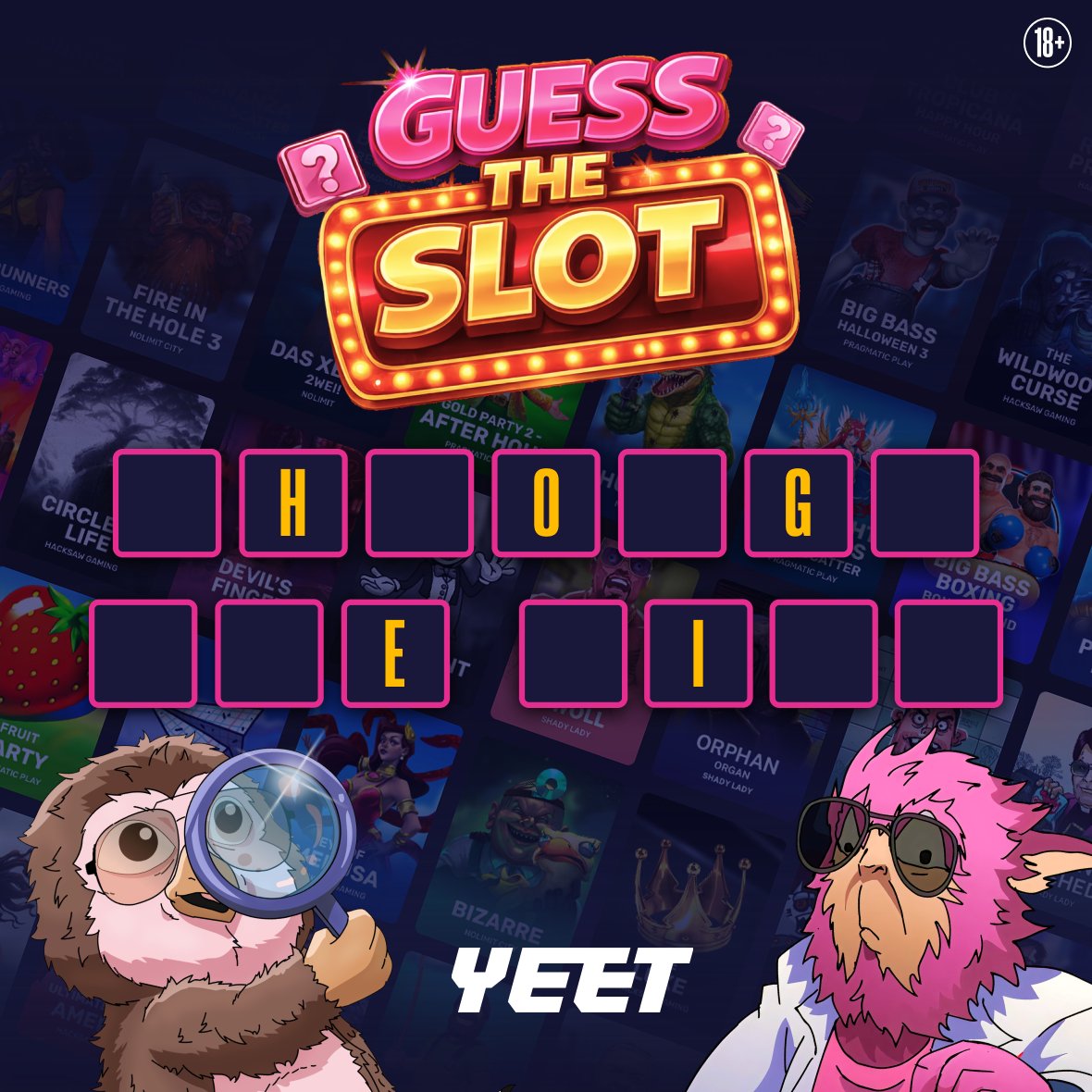 GUESS THE SLOT - $250 PRIZE POOL  

We are giving $50 to 5 random users who guess the answer correctly!   

- Follow @YEET, leave a like and repost 
- Comment with your answer 
- Follow our IG: instagram.com/yeetcasino 

Winners will be announced in the comments!