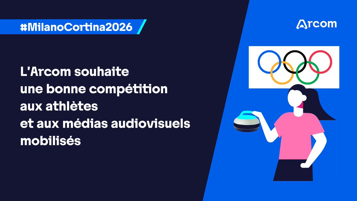 ❄️ #MilanoCortina2026 | Prêt pour la cérémonie d'ouverture ?

Avec ces Jeux Olympiques, la parité des athlètes est presque atteinte. Restons mobilisés !

L’Arcom est plus que jamais engagée pour la promotion du #SportFéminin dans les médias audiovisuels : arcom.fr/actualites/spo…