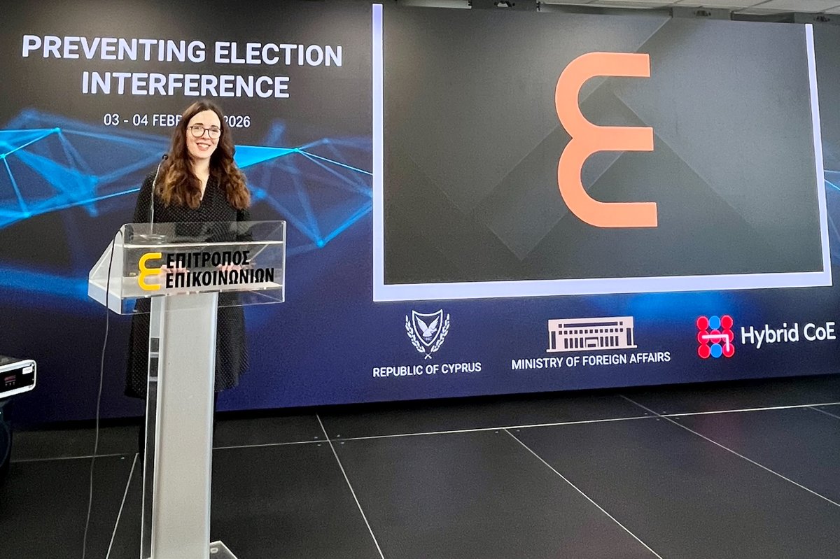HybridCoE's tweet image. This week, a #HybridCoE team travelled to #Cyprus to deliver a training course on preventing #ElectionInterference. Thank you to the @CyprusMFA and to all the participants for the active engagement! 🇨🇾

#Hybridthreats #Elections #Disinformation