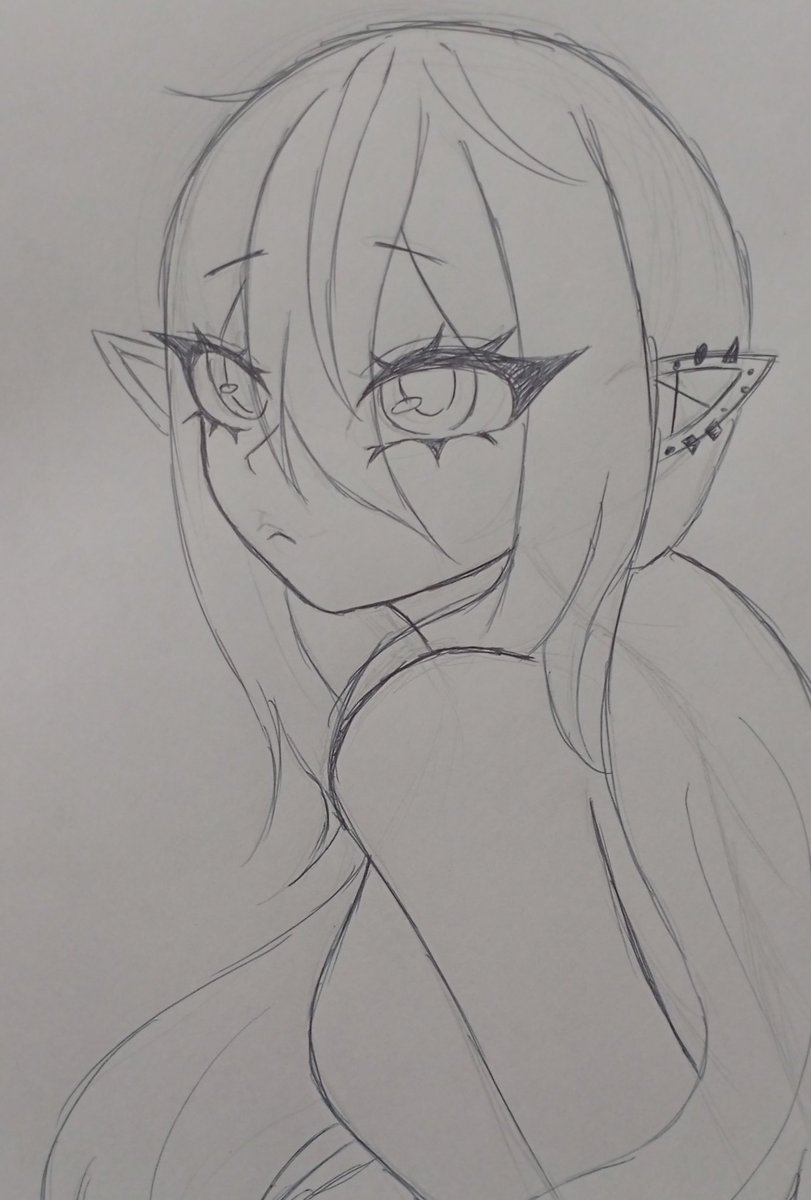 妖精さん』 #OC #ilustration #アナログ絵 #絵柄が好みっていう人に