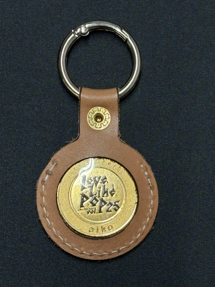 aikoライブグッズのメダルキーホルダー用、オリジナルレザーケースの試