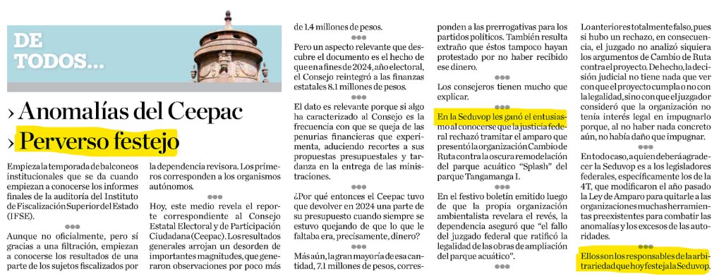 🚨🌳 SEDUVOP MIENTE 🌳🚨

Que no te engañen ❌ SEDUVOP <a href="/seduvopsanluis/">SEDUVOP SLP</a> del <a href="/GobEdoSLP/">Gobierno del Estado de San Luis Potosí</a> de <a href="/RGC_Mx/">Ricardo Gallardo Cardona 🇲🇽</a> no ha ganado nada.
No hubo validación del proyecto, no hubo análisis de fondo, no hubo aval ambiental ⚖️📄.

📌 Lo único que ocurrió fue que una jueza evitó estudiar el daño