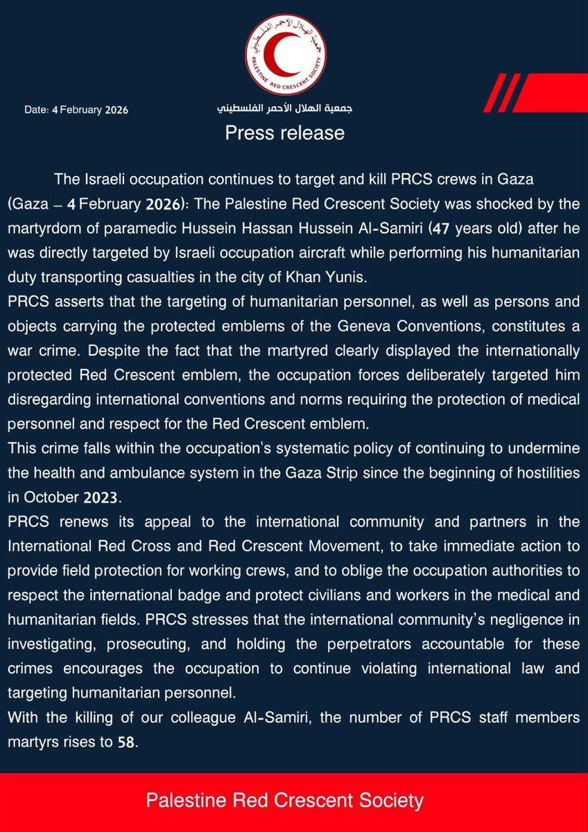 PRCS (@palestinercs) on Twitter photo 