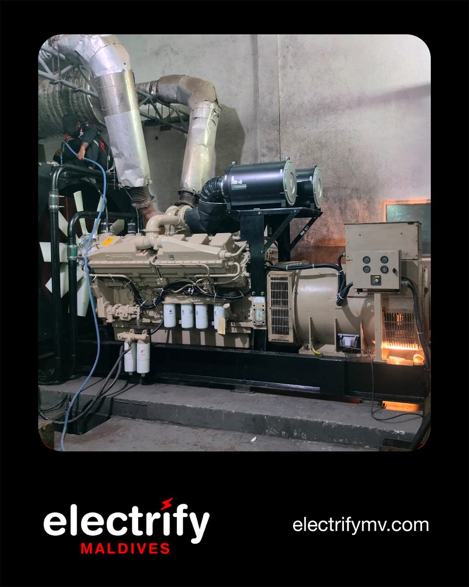 electrifymv's tweet photo. Project completed at Soneva Fushi ⚙️
Completed a new KTA38 engine replacement on the 4th generating set, strengthening reliable power across resort operations.
Authorized Cummins &amp; Fleetguard dealer in the Maldives.
Trusted Cummins-certified expertise⚡
https://t.co/DeJbc6wxGI https://t.co/J8YWpqzBjv