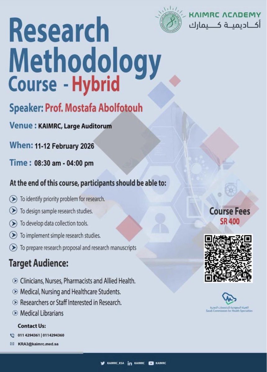 KAIMRC Research Academy tweet media
