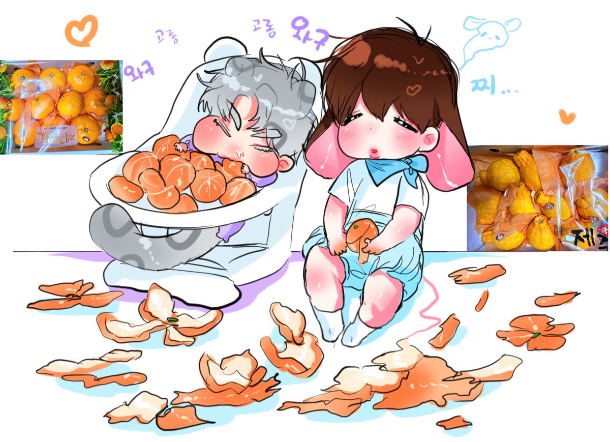 #박하사탕
레진키다리에서 설연휴 선물을 보내주셨어요🥹🍊🍊