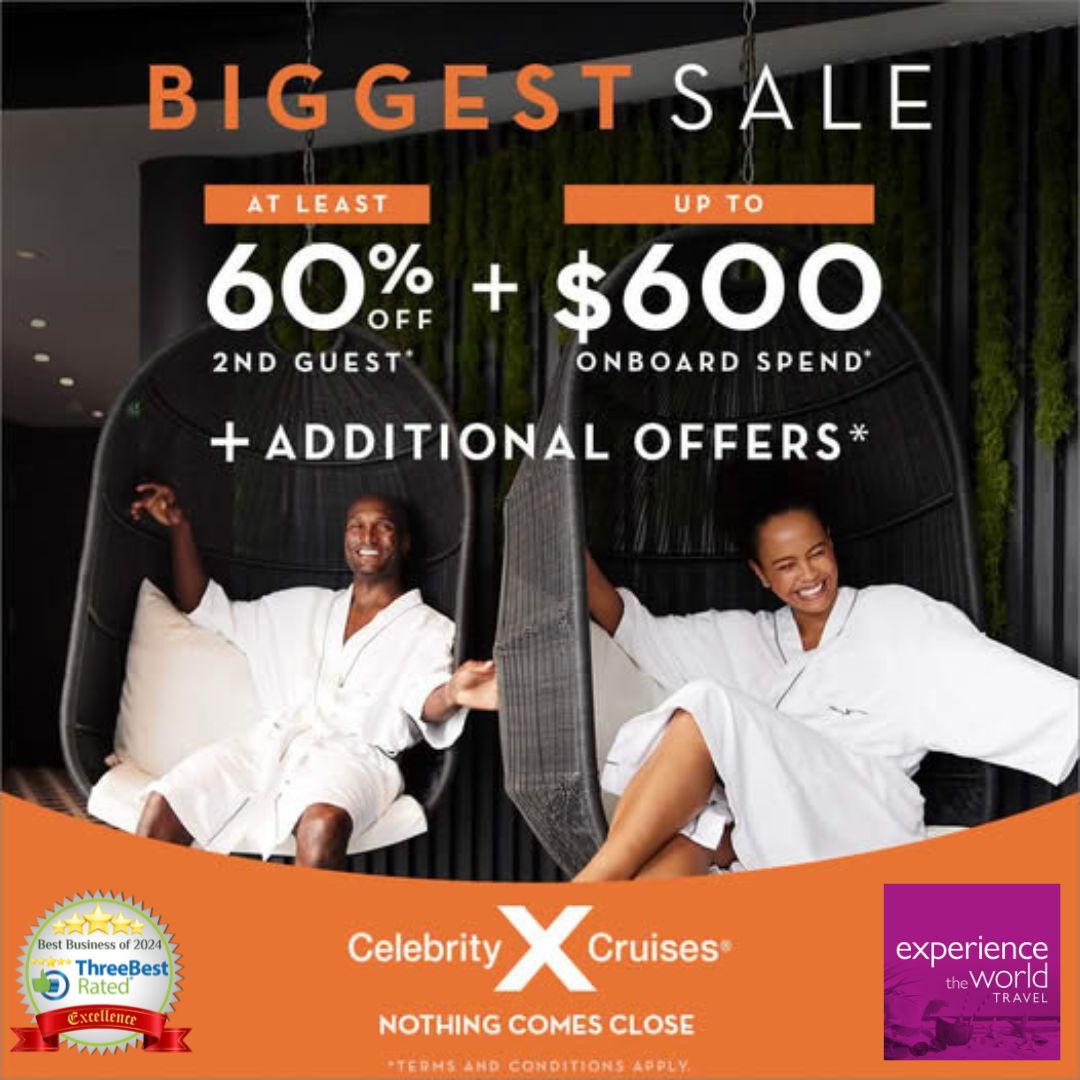 Get on board with the #CelebrityCruises #Sale!🛳️  
Call now: ☎️ 01908 886491
#ExperienceADifference
#MiltonKeynes #NewportPagnell #Ampthill #Flitwick #Olney #Cruise #Cruising