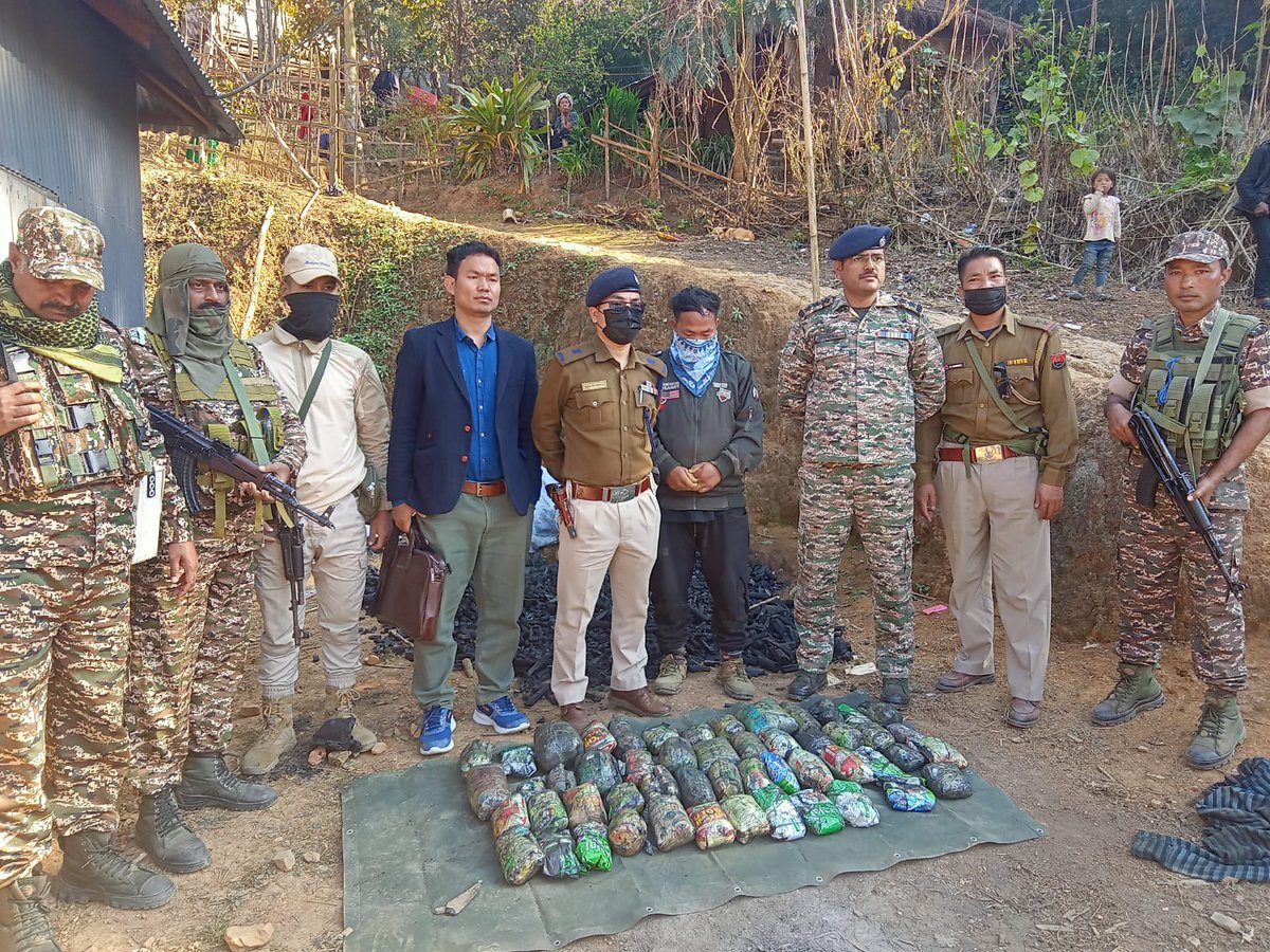 03/02/26 Tuileluon village a peddler caught with opium of about 50 kg