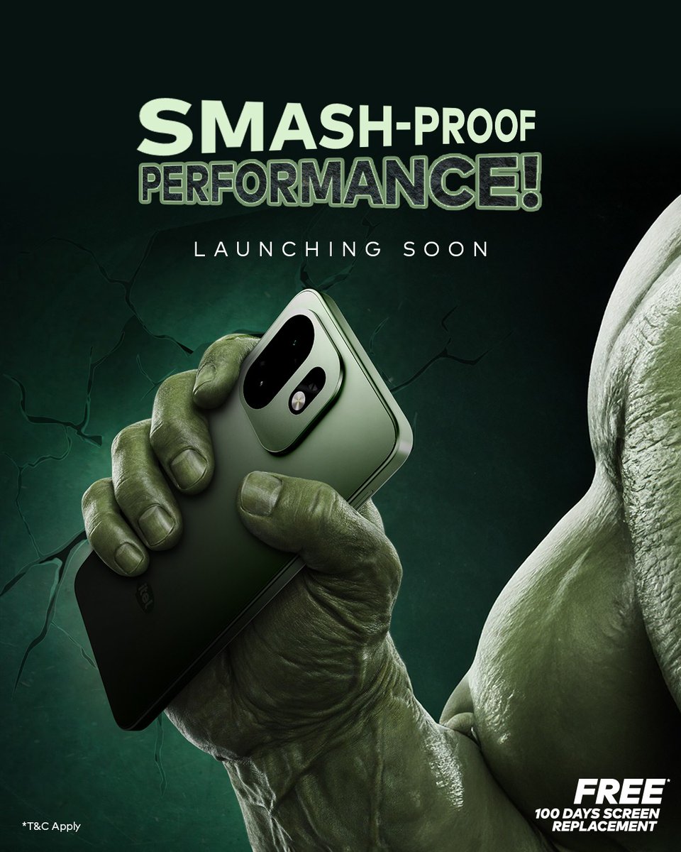 itel_india's tweet photo. A hulk like tough and durable smartphone is coming soon!
Stay tuned!
#itel #tough #smashproof #smartphone #comingsoon https://t.co/1yeBEL0ZUE