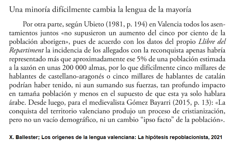 <a href="/ejavaloyasg/">Emilio 🐍</a> <a href="/josevilaseca/">José Vilaseca</a> <a href="/Palleter2001/">Tolón Tolón</a> Jamás hubo una repoblación de catalanes en Valencia y menos que implantara lengua alguna.