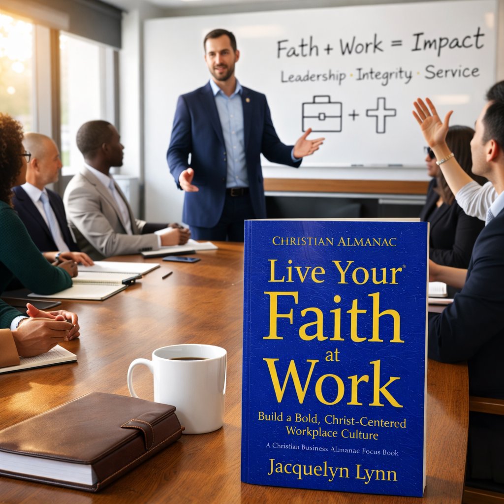 "Live Your Faith at Work: Build a Bold, Christ-Centered Workplace Culture" gives Christian leaders clear, practical steps to lead with conviction and excellence, will you start building that culture today? ChristianAlmanac.com