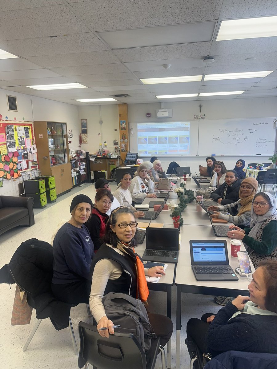 New energy in our ESL class. We ❤️ the new classroom configuration…very homey!  Thank you.