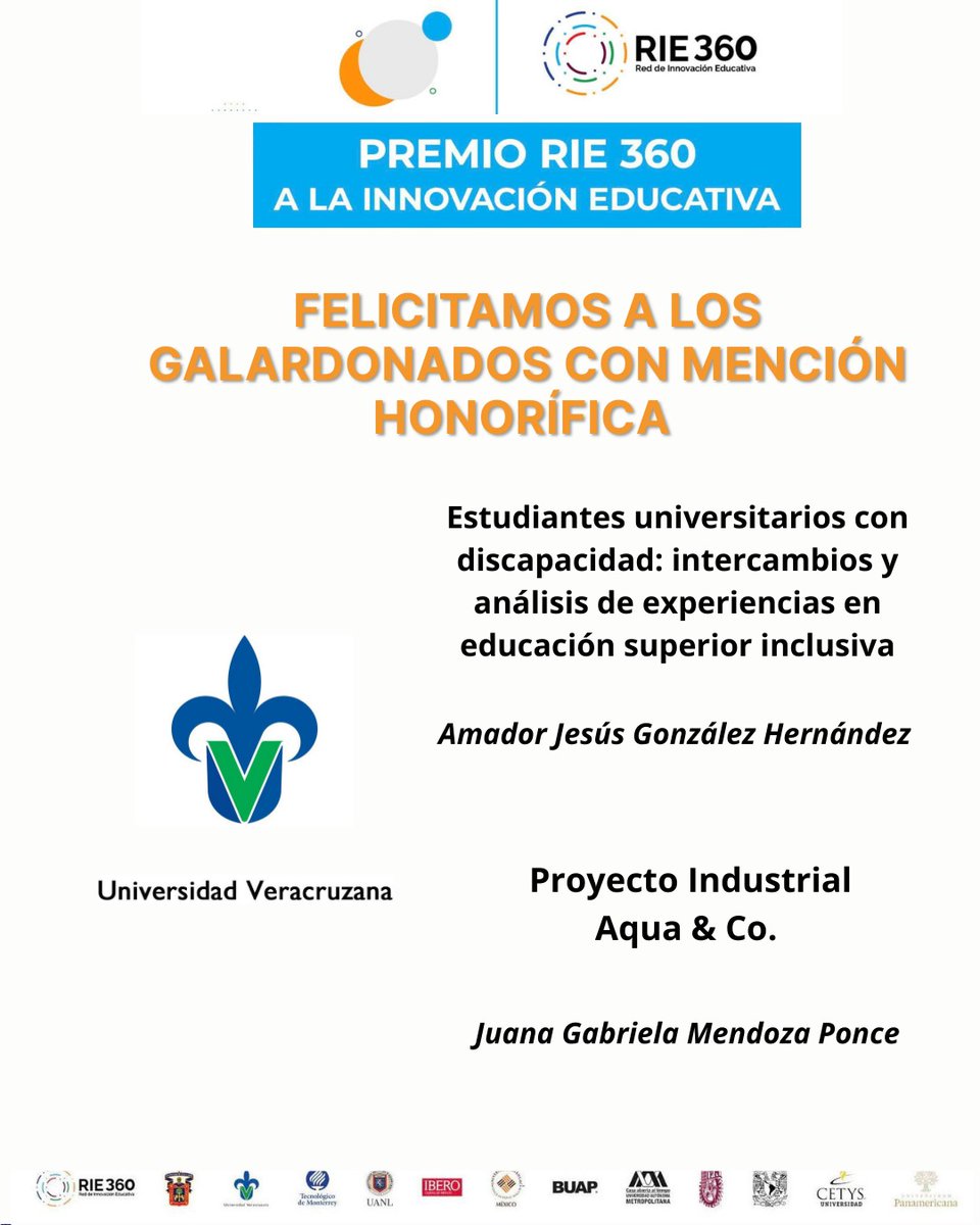 RIE360mx's tweet photo. 🌟🏆 ¡Celebramos la innovación que transforma la educación! 🏆🌟

Desde la Red de Innovación Educativa 360 felicitamos con enorme entusiasmo a las y los ganadores del Premio RI360 a la Innovación Educativa 2025 🎉

🚀 ¡Enhorabuena por este logro que marca huella y abre futuros! https://t.co/ztFd8KY9Od