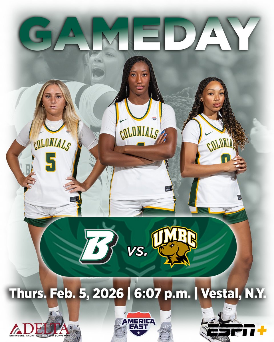 BinghamtonUWBB's tweet photo. Bringing the Past to the Present 🏀🔙

🆚: @UMBCwbb 
📍: Vestal, N.Y.
🏟️: Events Center | Dr. Bai Lee Court
📺: https://t.co/WJH3XuAlSj
📻: https://t.co/FiQvdf1LtT
📊: https://t.co/5W9bqEjCRZ https://t.co/pCdid8eeri