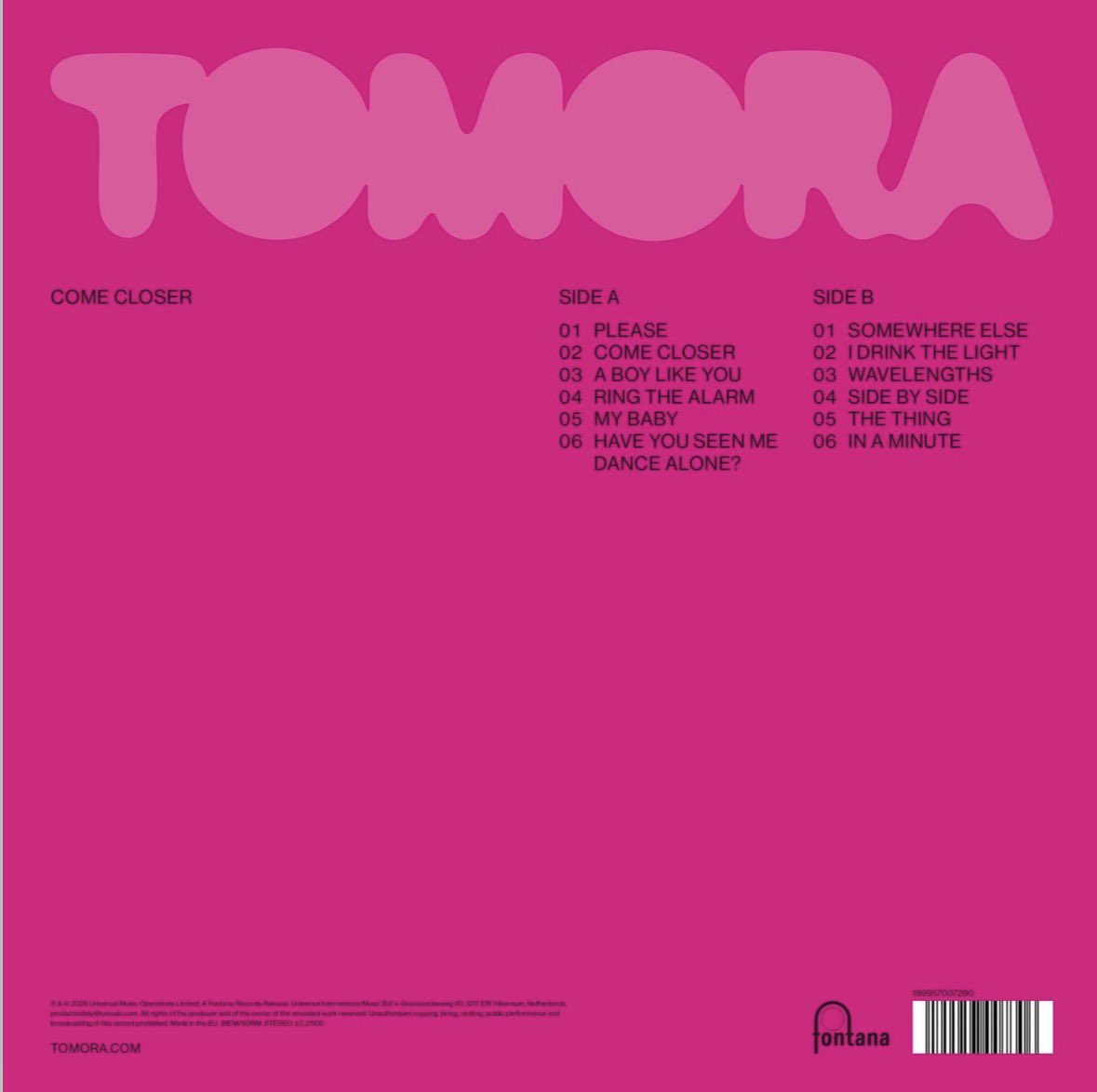 COME CLOSER, novo album do TOMORA. 17 de Abril. 🩷🖤