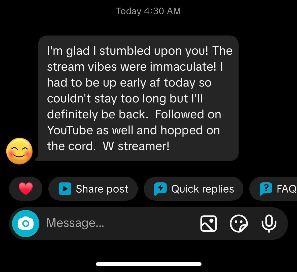 Youngm4n's tweet image. I love being a Streamer 🥹

The community we’re building makes me so incredibly happy — yall, our Discord is ACTIVE #gamer #StreamerCommunity