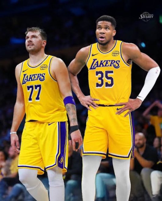 ProphetXLA's tweet photo. Y’all wanna know why Giannis Antetokounmpo isn’t pushing the Bucks to trade him at the deadline? It’s because he wants to play with Luka Doncic in LA and he knows the Lakers are a real possibility in the offseason not right now.  

See you soon big bro, @Giannis_An34. 🤝🏽 https://t.co/QkaQHt3qxi