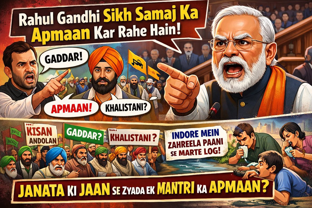 jpnahar2's tweet photo. कल #राहुल_गांधी  बिट्टू को #गद्दार कहते हैं और आज प्रधानमंत्री #राज्यसभा में बोलते हुए इसे मंत्री का अपमान नहीं बल्कि पूरे सिख समाज का अपमान बता देते हैं। इसी सरकार के मंत्री दिल्ली के बॉर्डर पर बैठे सिख समाज के किसानों को खालिस्तानी और गद्दार कहा करते थे। https://t.co/eVPi32xaiV