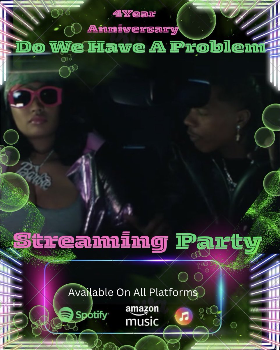 PrettyHustlerzz's tweet photo. Good Morning Barbz Letโs All Continue To Stream And Purchase #DoWeHaveAProblem X #PF2
Available Now On All Platforms!
#NickiMinaj #SoloNicki https://t.co/JVDE0QyTEN