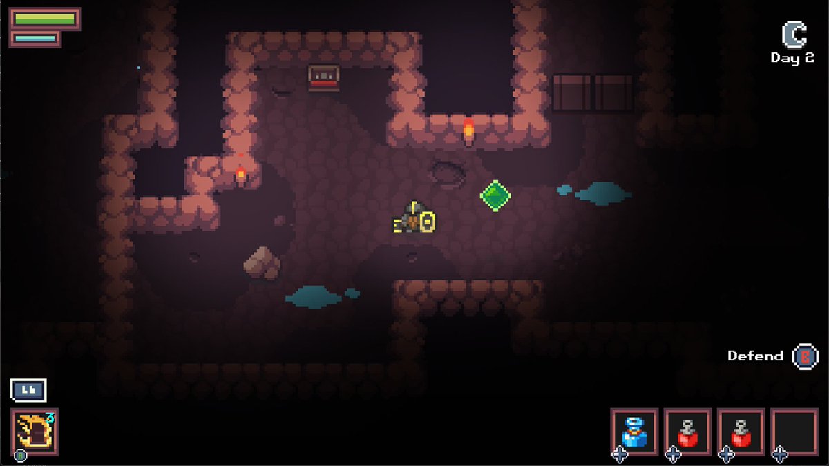 deadpixstudios's tweet photo. Today we are working on the caves, testing some puzzles and traps, and also tweaking the joystick compatibility | Consider whishlisting Bound Crystal Saga here:  https://t.co/chLB9NfYsv
#indiegame #indiedev #indiegamedev #indiedeveloper #pixelart #RPG https://t.co/4PgzTzGlTO