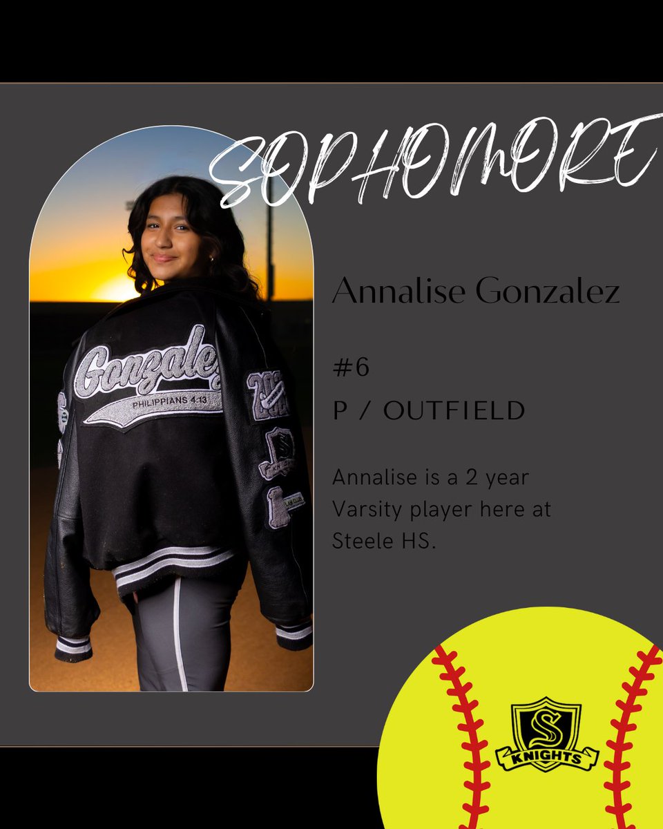 Slksoftball's tweet photo. Finishing up our strong Sophomore class is Annalise Gonzalez! https://t.co/QOAooT6t1E