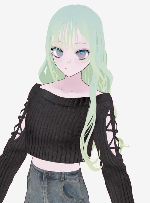 前作った代理のVRoidの髪を巻いてあげたから本垢の皆様にも見て頂きたいんですの ←before →after