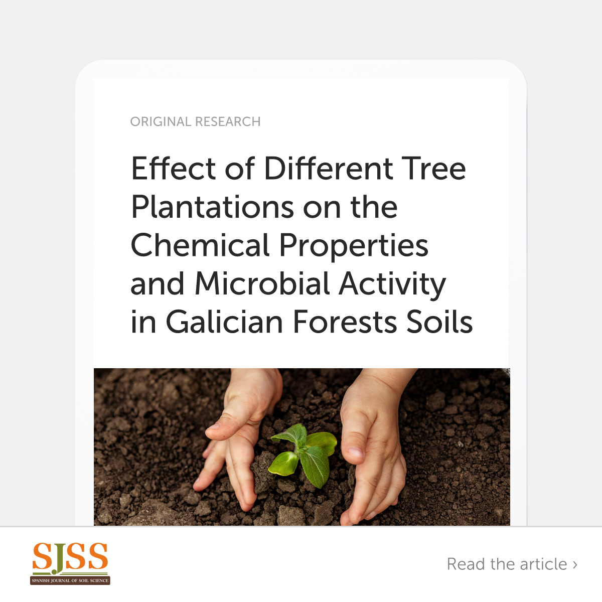 FrontPartners's tweet image. 🚨 New in @SECS_Spain SJSS!

📝 Effect of Different Tree Plantations on the Chemical Properties and Microbial Activity in Galician Forests Soils

Read the full paper ⬇️
fro.ntiers.in/8knH2lDUv0b

#SJSS #SoilScience #EnvironmentalScience