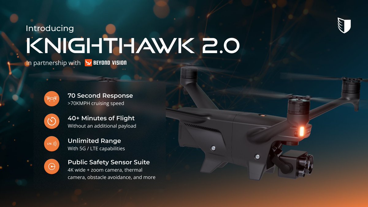 Since 2018, we've walked alongside the first responders and communities we serve. Their insights shaped our journey.

Today, we're proud to introduce our NDAA-compliant KNIGHTHAWK 2.0

Purpose-built with feedback from those on the front lines alongside <a href="/BeyondVision_pt/">Beyond Vision</a>