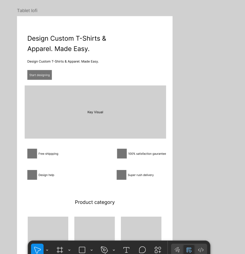 Lo-fi wireframe. Do you start with wireframes or jump into design?