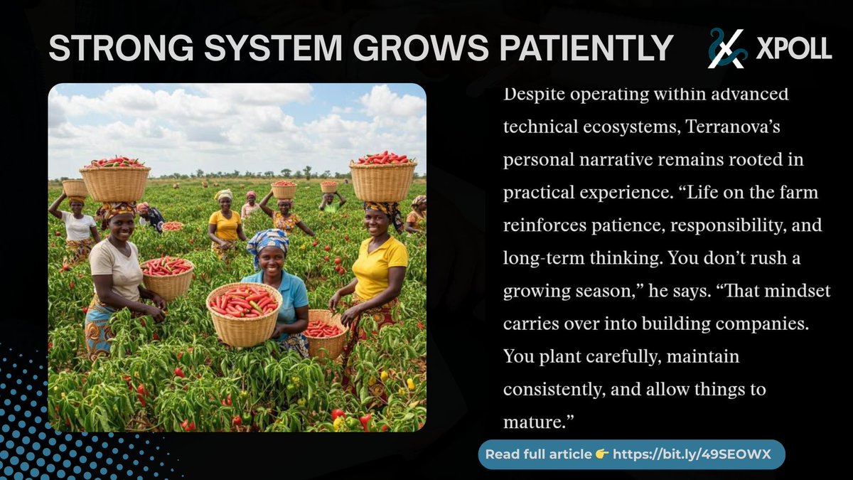 Why XPOLL Is Being Built Like a Growing Season

I grew up hearing elders say: “Anything you rush won’t last.”
Farming taught that lesson long before tech did.
That’s why one line from <a href="/stantonter1485/">OmnisNemo</a> , founder of @Canvas_labs and <a href="/xpollplatform/">XPOLL</a>, stood out to me while reading this