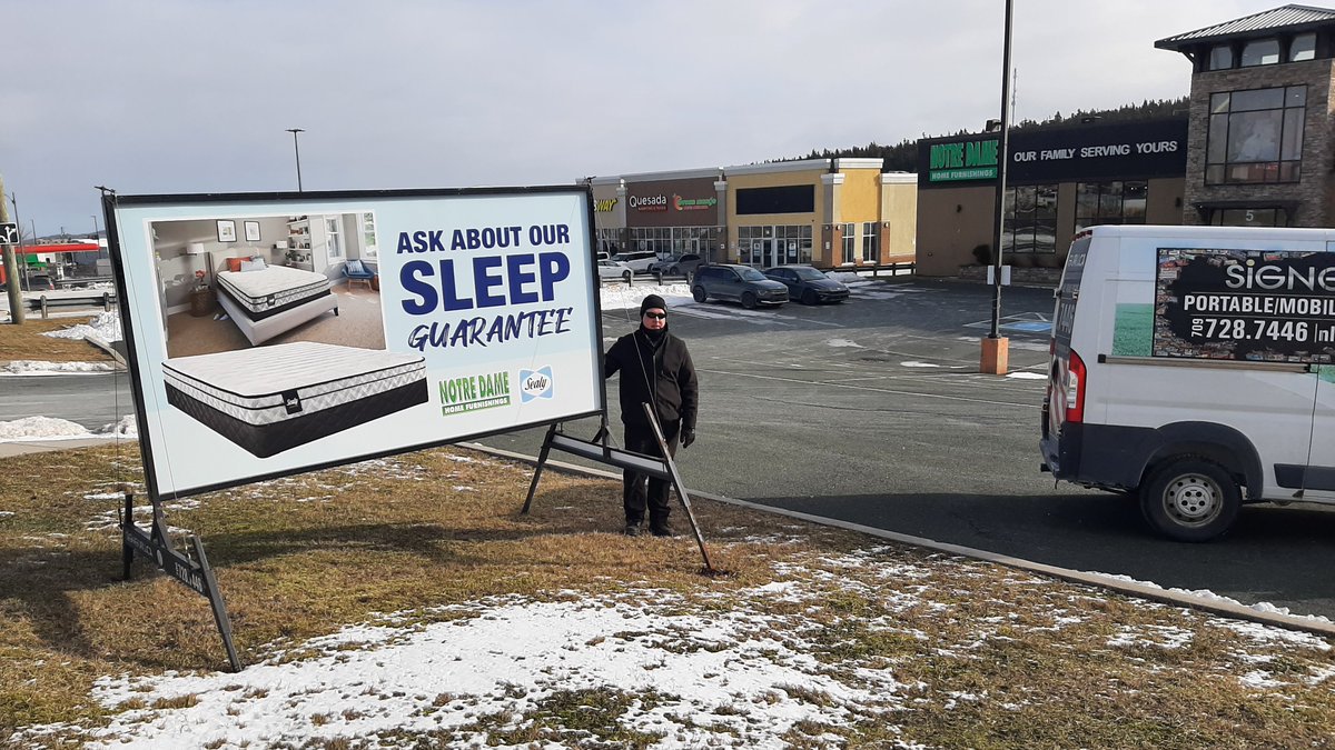 SignGuruNL's tweet image. Need to get some rest, with the best nights sleep ever? When you visit Notre Dame Home Furnishings - St. John's ask them about their sleep guarantee, as they have a variety of sleep systems and mattress deals available.