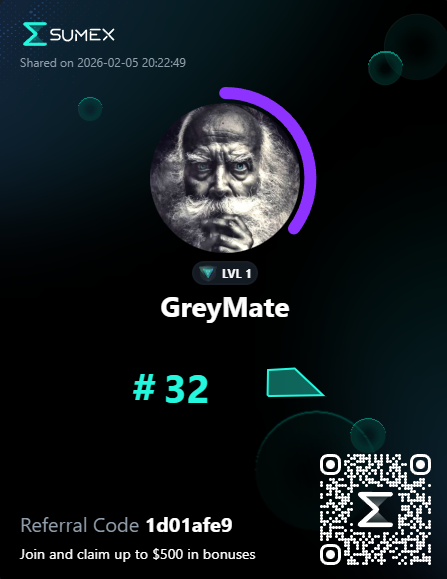 GrayMeta_eth's tweet photo. Check out my profile on SUMEX! I'm level 1! https://t.co/sR5LMy8jzO https://t.co/vAaMqYVE9h