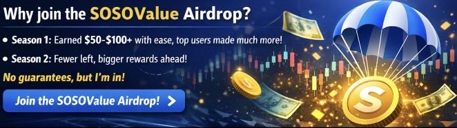 CleanAirdrop's tweet image. Why should we join the SOSOValue Airdrop? 🧐

Season 1 rewarded users generously even casual participants earned $50–$100, heavy users much more.
The token held its value better than most, and Season 2 requirements will likely eliminate many users, meaning bigger rewards for…