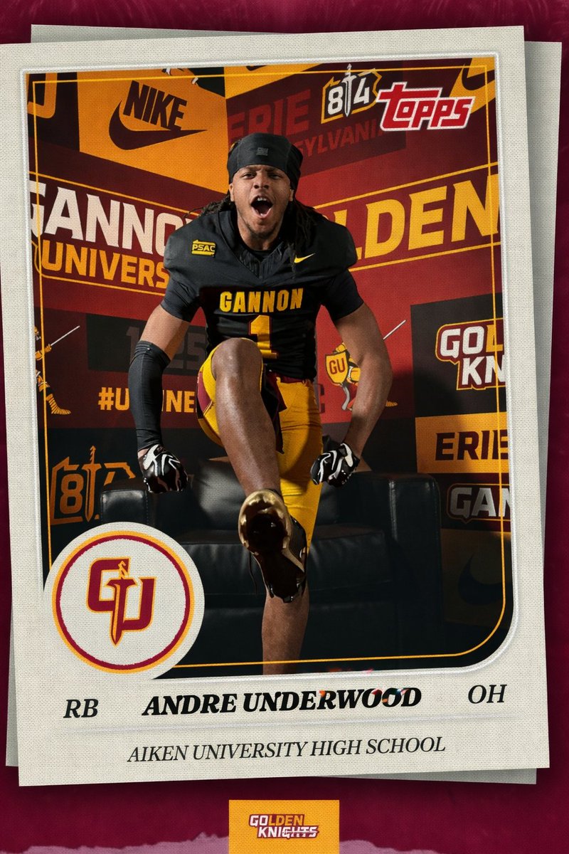 FootballGannon's tweet photo. Join us in welcoming Andre to Knight Nation!

Andre Underwood
6’0” | 180lbs | RB
Cincinnati, OH - Aiken
#UKnighted |⚔️ https://t.co/hEE0NaXFBE