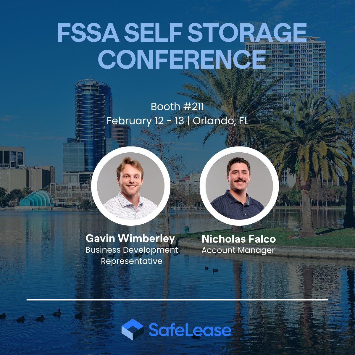 SafeLeaseHQ's tweet photo. We'll be at the Florida Self Storage Association Conference &amp; Expo on February 12-13 at Booth 211!

Our calendar is filling up fast—book time with us now to ensure we can meet before or during the show.

https://t.co/EjlsjPjMSv https://t.co/l5IeILF0Ie