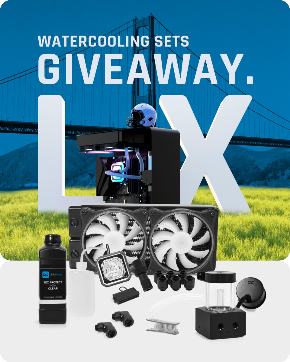 🏈 Watercooling Sets Giveaway 🏈
Kick off your watercooling journey with Alphacool!

Participate on Instagram. Like, Comment, Subscribe. 
For a chance to win a Core Watercooling Set.

Conditions of participation:
alphacool.com/en/giveaway