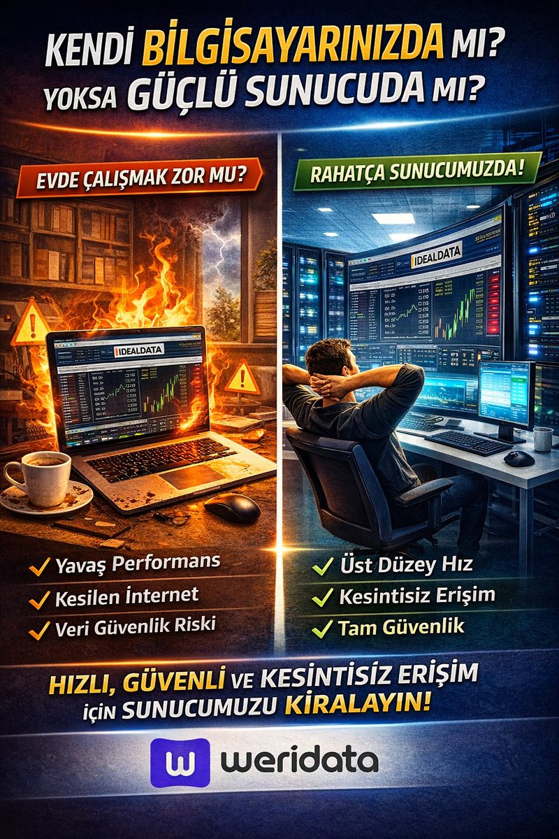 weridatacomtr's tweet photo. Bilgisayarınız yavaşlıyor, internet kopuyor, sistem donuyor mu?  İdealdata’yı kendi bilgisayarınızda çalıştırmak zorunda değilsiniz.  Bilgisayarınızı yormadan, uzaktan bağlanın.  Terminal hep açık, siz rahat olun. https://t.co/1W63BdpJqP #BORSA #Piyasa #ideal #tarama #bist100 https://t.co/dR9HsB2OO5