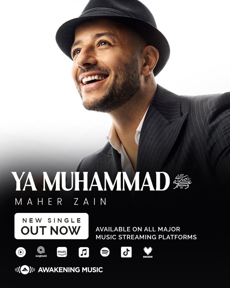 “Ya Muhammad ﷺ” 🤍
The second release from Maher’s new album Back To You, is finally OUT NOW!

“Ya Muhammad ﷺ” is more than just a song; it is a heart-centered tribute to the most honored of all mankind ﷺ.

🎧Listen now on all streaming platforms!

ampl.ink/MZ-YaMuhammad