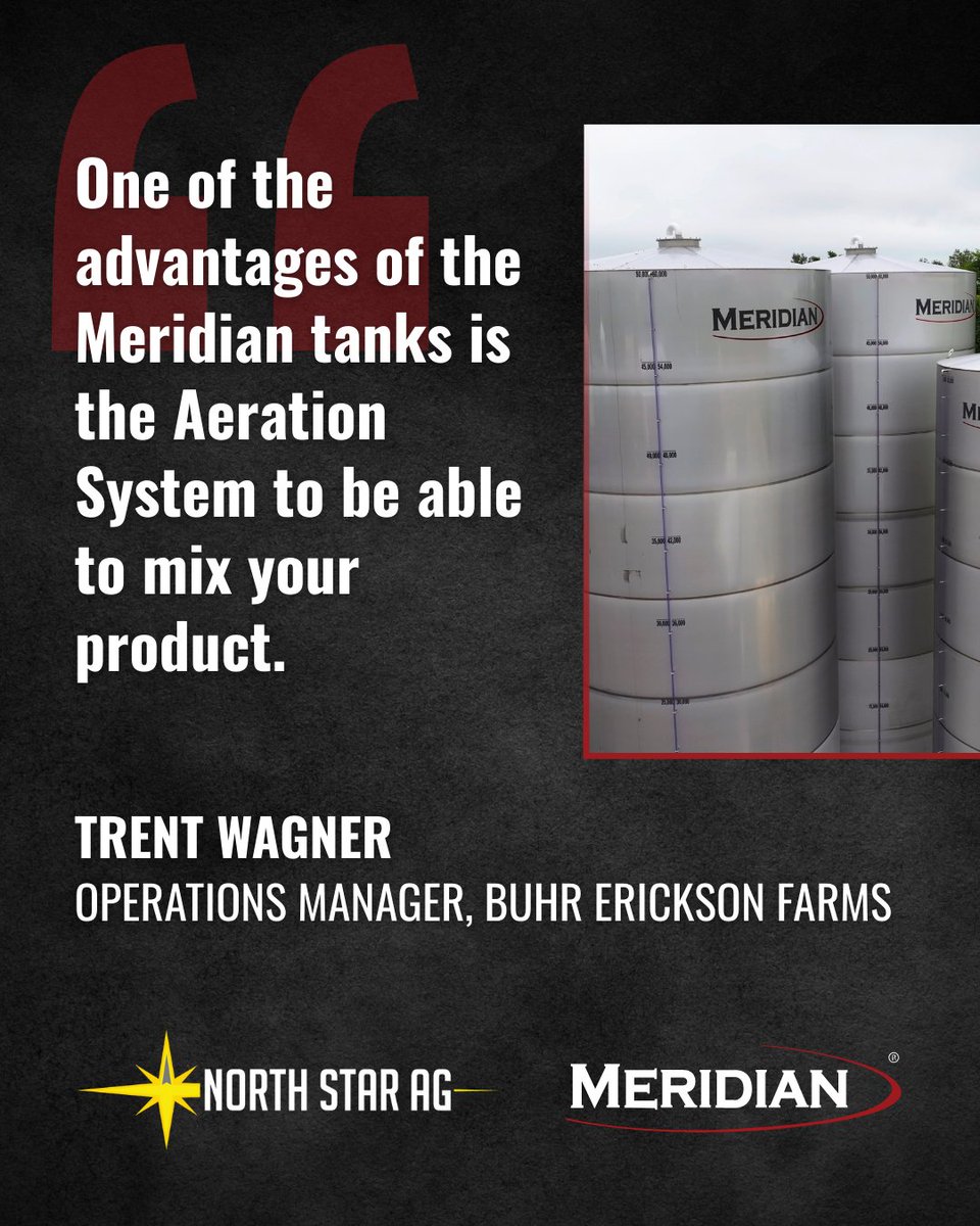 Another big advantage of <a href="/meridianmfg/">Meridian Manufacturing</a>'s Stainless Steel Tanks is the aeration system. It gives you the ability to properly mix product and have it ready when you need it. It takes some planning, but once it’s done, it’s as simple as hooking up and rolling when the time comes.