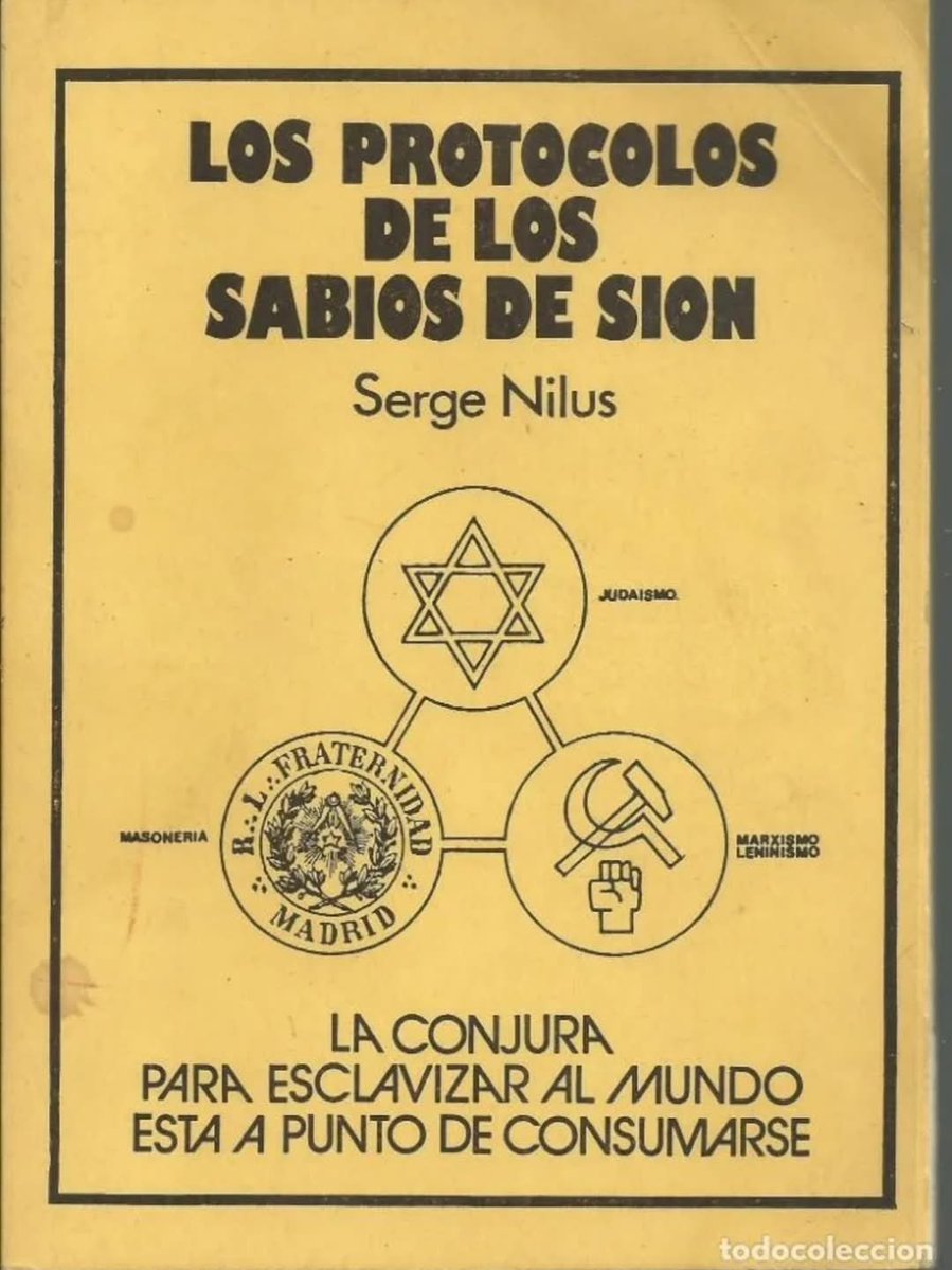 BlackStar_11_'s tweet image. Un trozo del libro de Los Protocolos de los sabios de Sion, 1902. 
TEXTO ATRIBUIDO A JOHN D. ROCKEFELLER
"Mantendremos sus vidas cortas y sus mentes débiles mientras pretendemos hacer lo contrario. 
Usaremos nuestro conocimiento de la ciencia y la tecnología de manera sutil
👇🏼