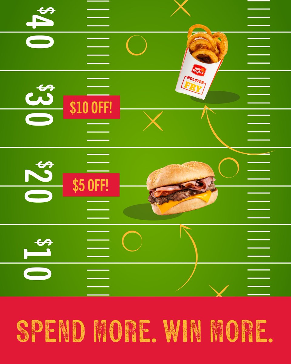 Hut, hut, hike your way over for game-day specials. 🏈

Spend $20, get $5 off instantly.
Spend $30, get $10 off instantly.
Available Saturday and Sunday this week.

Every yard gets you closer to the big win.