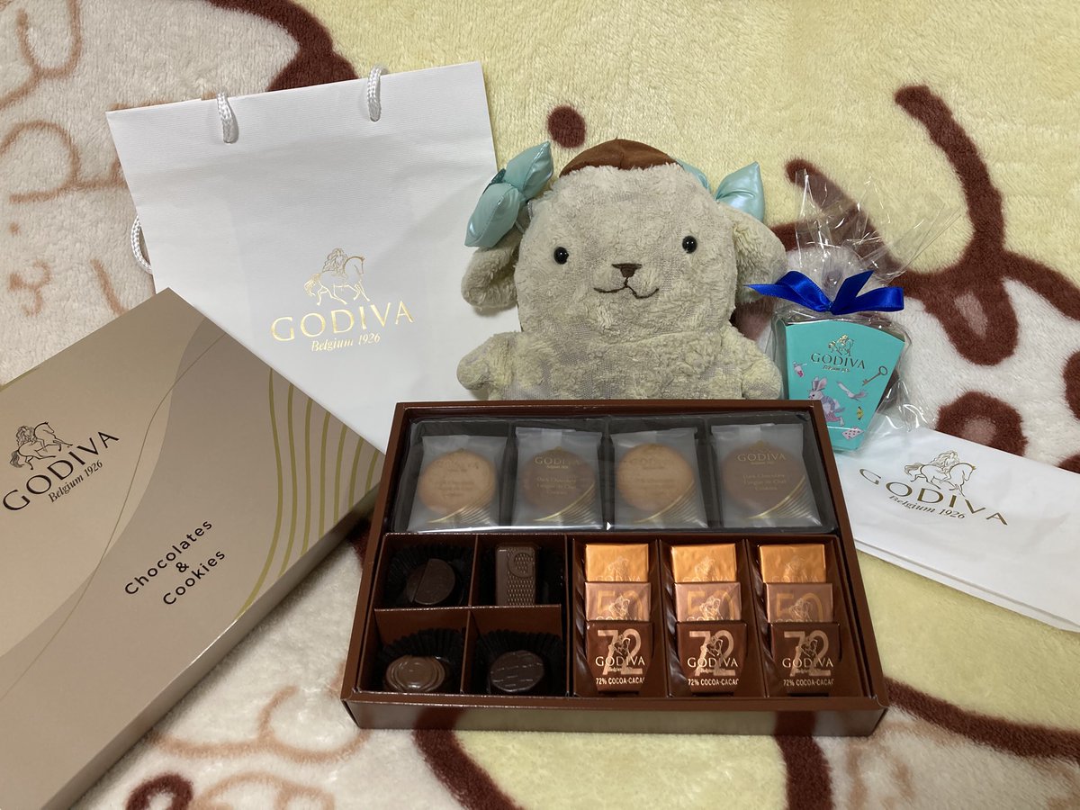 pakupurinn's tweet image. Ｕ・ω・Ｕ『プリン、バレンタインもらったプリっ😆🙌🛍❣️❣️❣️❣️❣️

プリンのだいすきな、フィナンシェがいっぱいで、うれしいプリっ❗️❗️❗️

プリン、ことしも、モテすぎだプリっ😊💕💕』
#GODIVA
#AfternoonTea
#濱うさぎ