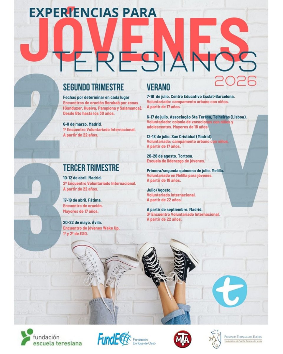 ongdFundEO's tweet photo. Os presentamos las experiencias de Pastoral Juvenil que ofreceremos para adolescentes y jóvenes. ¡Animaos y apuntaos!
@REDES_ONGD https://t.co/63qsEOzwO1
